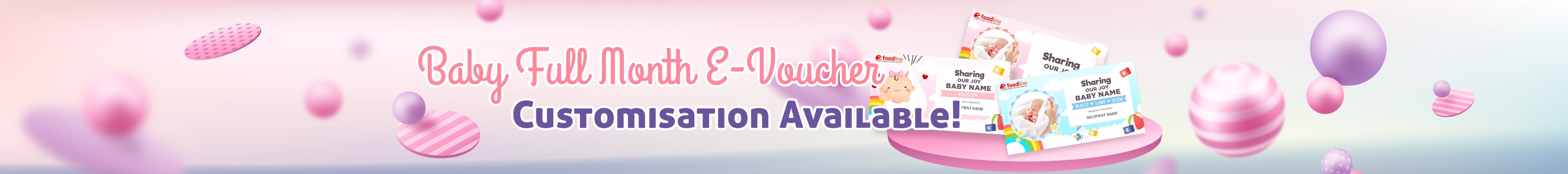 Baby Full Month Vouchers - Personalise your e-vouchers now!