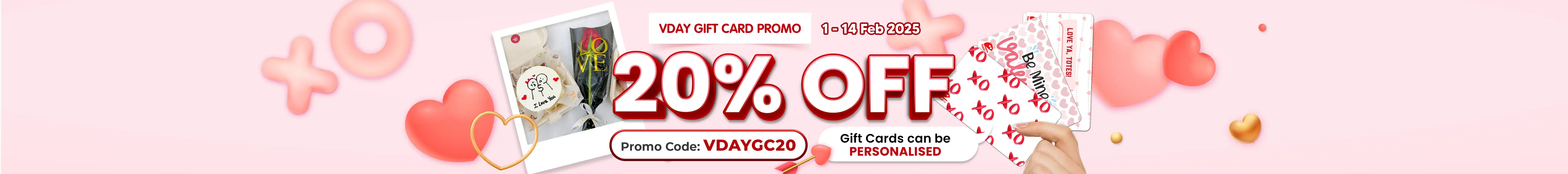 20% off Valentine's Day Gift Cards!