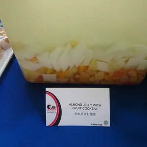 Almond Jelly with Fruit Cocktail