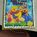 1x POOH & FRIENDS @$58.9 (Size : 12 Inch (29-39 pax)) (Flavours : Blackforest) (Eggless : No) (Big Candles : 2) (Small Candles : 2)