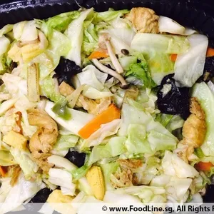 香炒素根包菜 Cabbage w/ Assorted Mushroom (NEW)