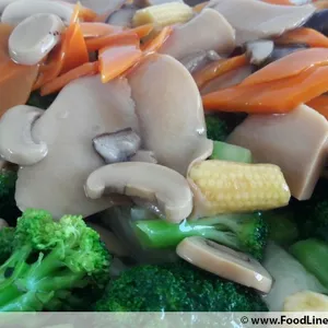 Longevity Bailing Mushroom with Vegetables 百灵菇菜花