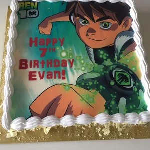 1x SUPER BEN BIRTHDAY @$58.9 (Size : 9 Inch (12-18 pax)) (Flavours : Strawberry) (Big Candles : 1) (Small Candles : 7)