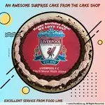1x LIVERPOOL (*Price from $58.90 onward) @$58.9 (Size : 9 Inch (12-18 pax)) (Flavours : Chocolate) (Eggless : No) (Big Candles : 4) (Small Candles : 1)