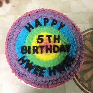 1x Rainbow Cake @$45 (Size: 7 Inches) (Additional Fillings: Chocolate Filling (7 Inch Cake))