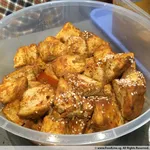 Golden Tofu Honey Sambal Peanut Sesame Sauce
