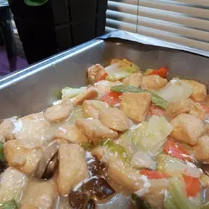 Egg Tofu in Mushroom Sauce*