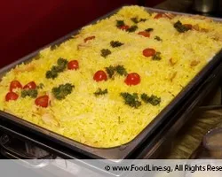 Baked Butter Rice w Ham & Raisins | Customer Photo | ECreative Catering Pte Ltd