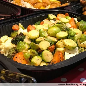 Seasonal Vegetable Medley with roasted brussel sprouts (Vegetarian)