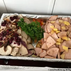 Sliced Turkey Breast with Cranberry Sauce