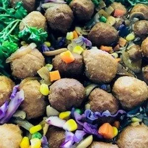 Swedish Meatball with Onion Brown Sauce