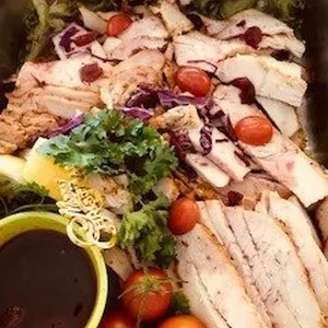 Roasted Turkey Breast with Canberry Sauce Dip