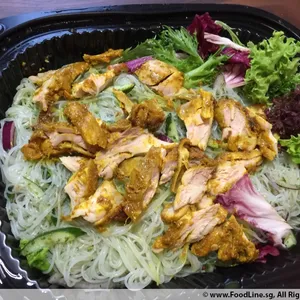 Thai BBQ Chicken Salad with glass noodles
