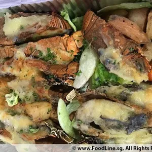 Cheesy Herb Crusted Slipper Lobster