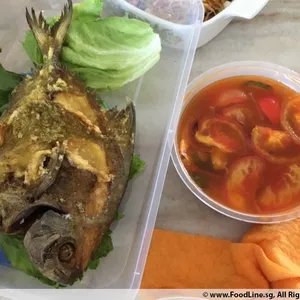 1x Promfret Fried With Sweet & Sour Sauce @$18