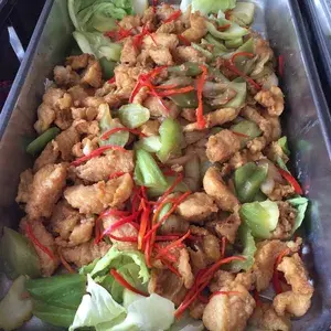 芥菜蚝油炒鱼片 Sliced Fish w/Mustard Plant in Oyster Sauce