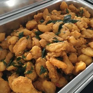 Salted Egg Yolk Fish with Curry Leaves