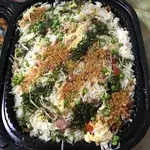 Wok-Fried Rice w Smoked Duck & top w Crisp Garlic