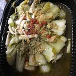 Baby Cabbage with Conpoy and Mushroom in Abalone Sauce