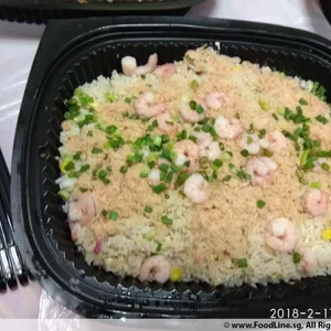 Seafood Fried Rice with Chicken Floss 黄金肉松海鲜炒饭