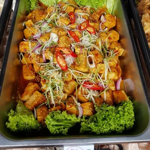 Crispy Fish Fillet with Teriyaki Sauce