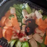 鲍汁瑤柱松菇扒娃娃菜<br>