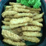 Breaded Prawns With Wasabi Salad Dip