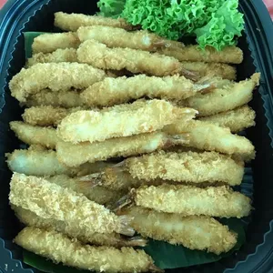 Breaded Prawns With Wasabi Salad Dip