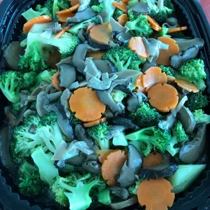 Broccoli With Scallop and Mixed Mushroom with Fa Cai