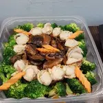 Broccoli with Scallop & Mushrooms