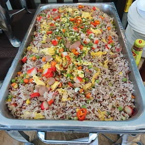 Singapore Style Fried Brown Rice