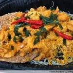 Salted Egg Yolk Prawn in Large Nest