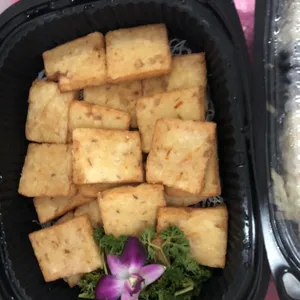 Signature Fried Carrot Cake with Sweet Sauce