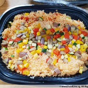 Mediterranean Tomato Pilaf Rice (V) <i>with zucchini, eggplant and capsicum</i>