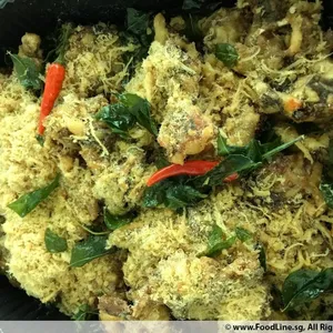 Deep Fried Soft Shell Crab with Chicken Floss 鸡肉松软壳蟹