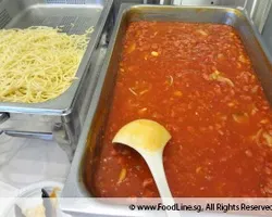 Mushroom & Tomato Sauce Spaghetti (Vegetarian) | Customer Photo | Liang Food Caterer