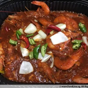Sautéed Prawn with Chili Crab Sauce 香炒辣椒蟹酱虾