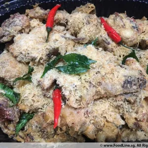 Deep Fried Soft Shell Crab with Chicken Floss 鸡肉松软壳蟹
