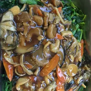 鲍鱼菇菠菜 Spinach w/Abalone Mushroom