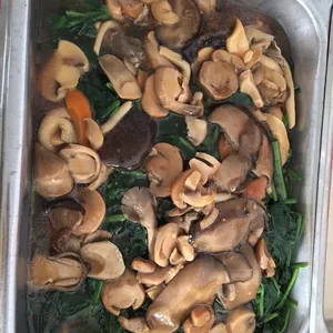 鲍鱼菇菠菜 Spinach w/Abalone Mushroom