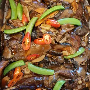 香菇烩扒鸭 Braised Duck w/ Mushroom