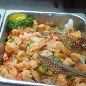鸡腿菇蒜茸虾球(去壳) Garlic Prawn w/ Mushroom (De-Shell) (NEW)