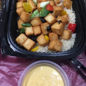 Codfish Tofu Bites <i>with lemon cheese dip</i>