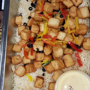 Codfish Tofu Bites <i>with lemon cheese dip</i>