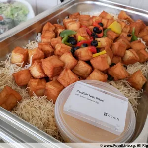 Codfish Tofu Bites <i>with lemon cheese dip</i>