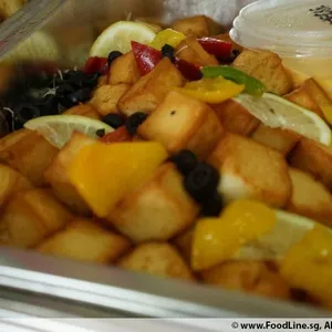 Codfish Tofu Bites <i>with lemon cheese dip</i>