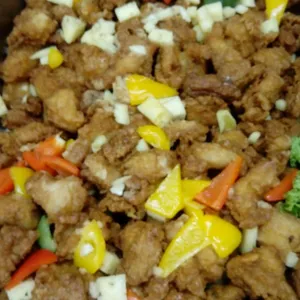 Wok Fried Black Pepper Fish with Capsicum