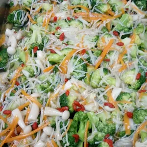 Broccoli with Enoki Mushroom *