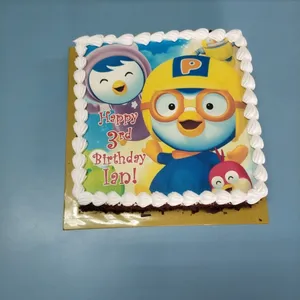 1x PORORO BIRTHDAY @$58.9 (Size : 9 Inch (12-18 pax)) (Flavours : Blackforest) (Big Candles : 0) (Small Candles : 3)
