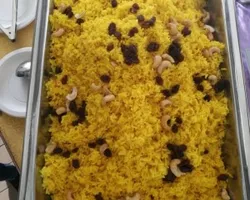 Pumpkin buttered rice topped with nuts & raisins 南瓜奶油饭，坚果和葡萄干 | Customer Photo | Yeh Lai Siang Catering Service